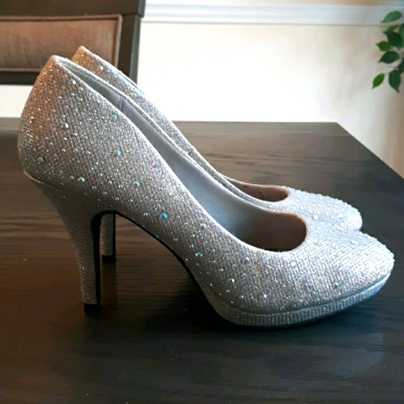 Silver Rhinestone Heels - Picture 7 of 11